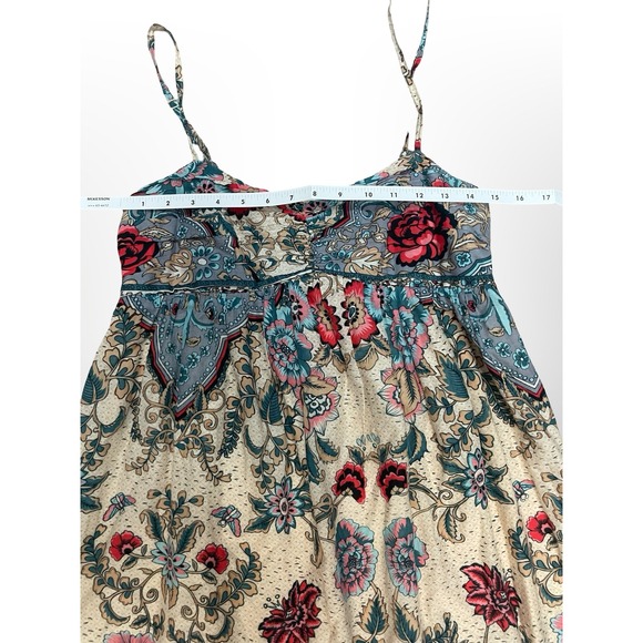 Betsey Johnson Floral Paisley Empire Waist Maxi babydoll Dress Boho feminine sm - Picture 4 of 8